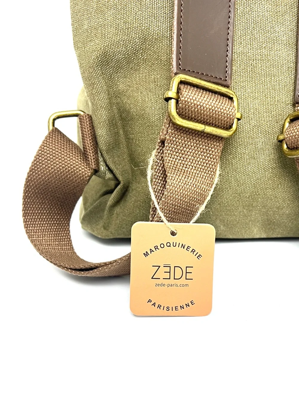 ZEDE Paris Pont-Des-Arts Olive Backpack Size Large